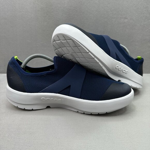OOFOS OOmg Low Men\'s Size‎ 11 EU 44 Shoes Navy Slip On Comfort Sneakers NEW